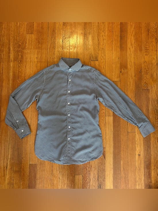 Tom Ford Other - Tom Ford Houndstooth Lyocell Spread Collar Button Up Shirt Size Small